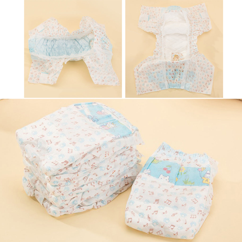 10 Pcs Small Medium Dog Diaper Wraps Nappy Underwear Wetness Indicator XS