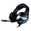 Wired 3.5mm Headphone Universal Gaming Headset Earpiece with Microphone Blue