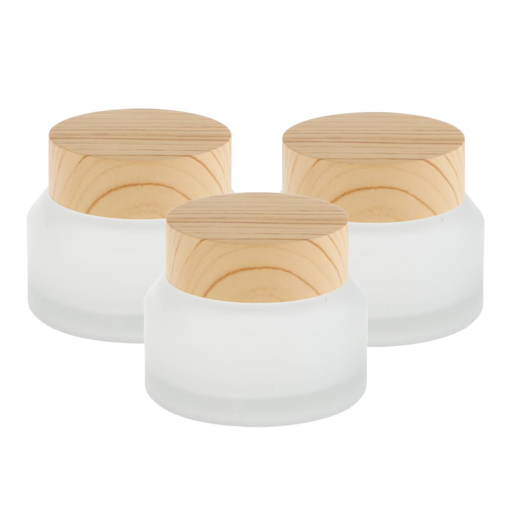 Cosmetic Jar Pot Travel Refillable Makeup Cream Lotion Container 3pcs 50g