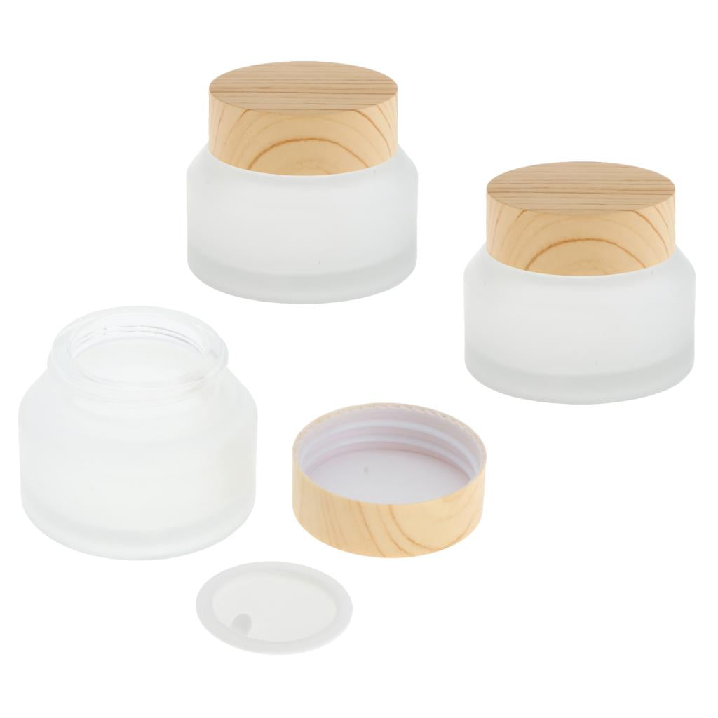 Cosmetic Jar Pot Travel Refillable Makeup Cream Lotion Container 3pcs 50g