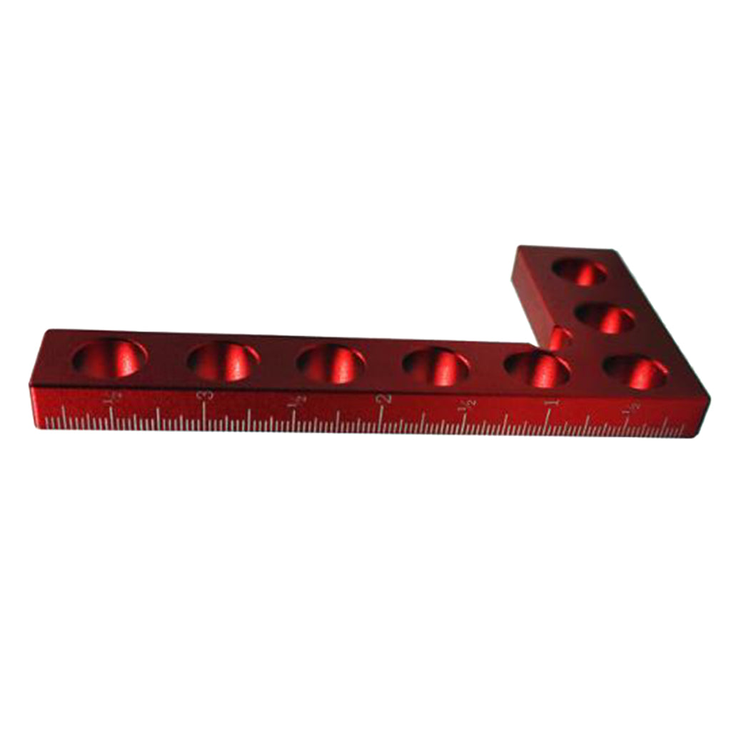 90 Degree Precision Woodworking Positioning Mini Square 100mm Imperial_Red