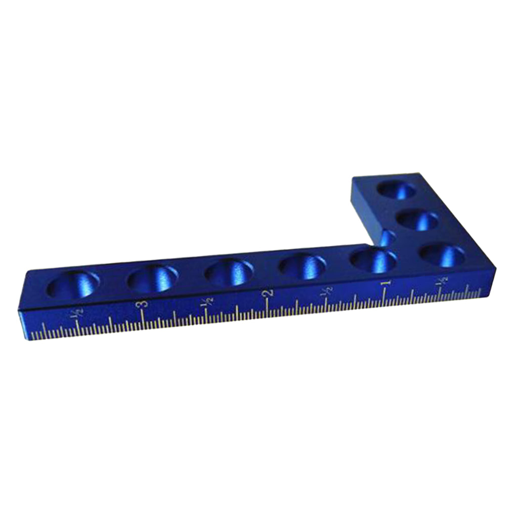 90 Degree Precision Woodworking Positioning Mini Square 100mm Imperial_Blue