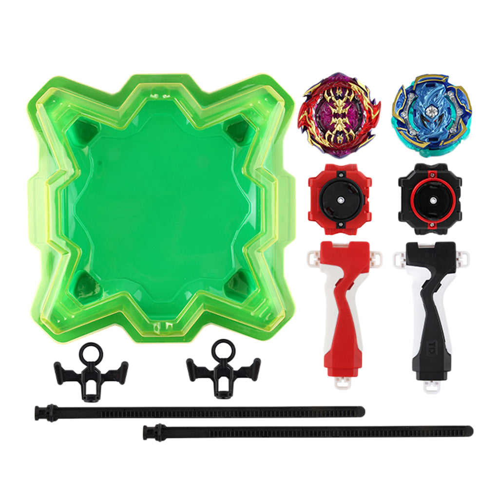 Children Plastic Gyro Combat Arena Spinning Top Toys Set with Launcher