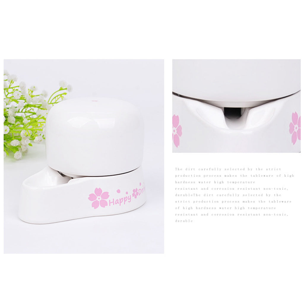 Automatic Small Animals Feeder Hamster Bowls Water Bottles Dispenser White