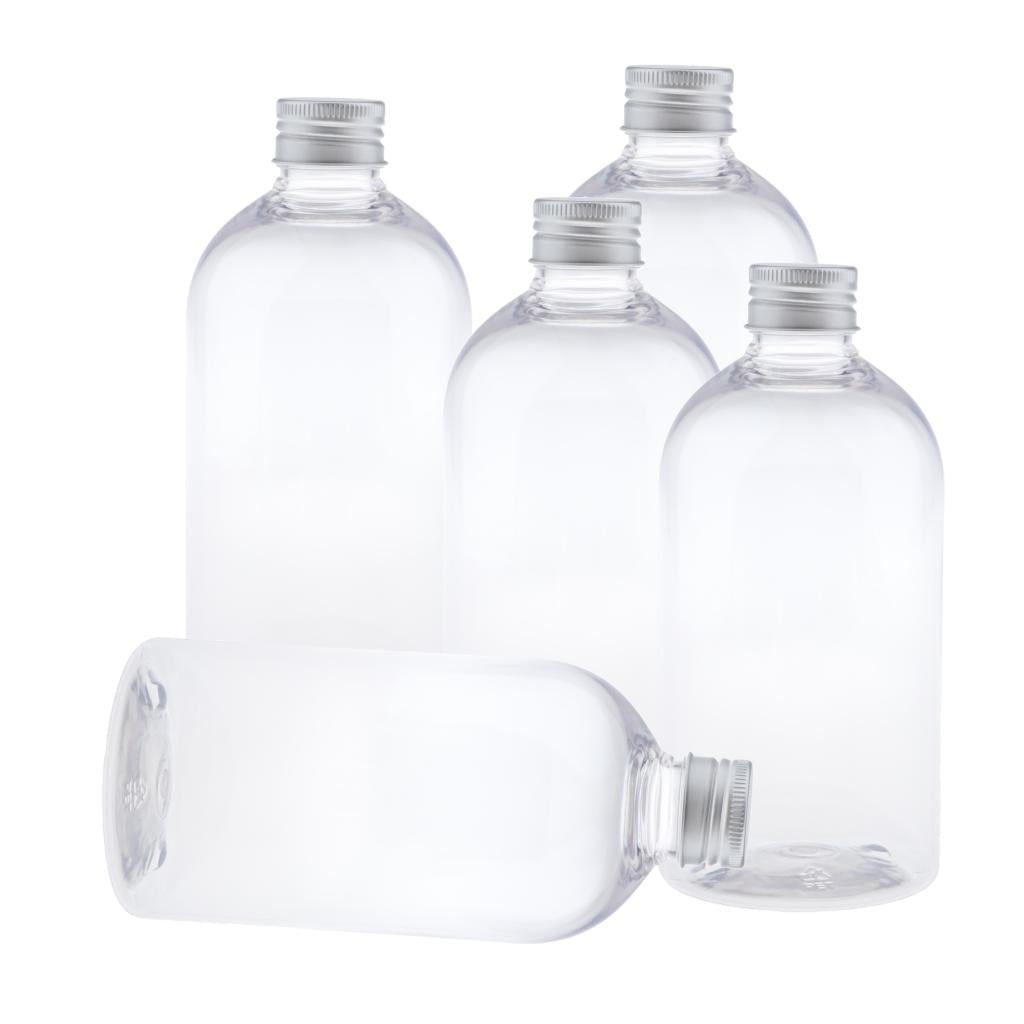 5pcs 500ml empty clear plastic bottles for lotion cream shampoo cosmetic