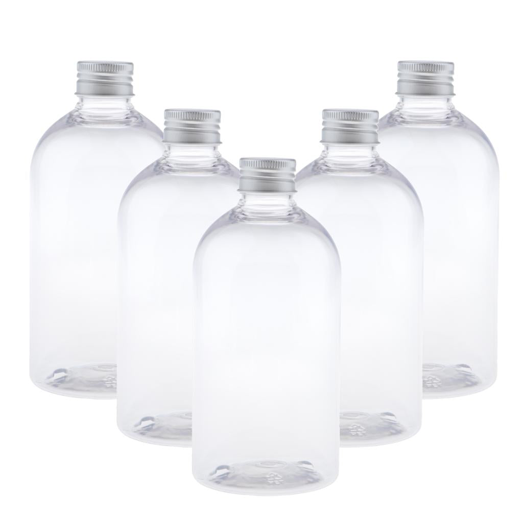 5pcs 500ml empty clear plastic bottles for lotion cream shampoo cosmetic