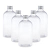 5pcs 500ml empty clear plastic bottles for lotion cream shampoo cosmetic