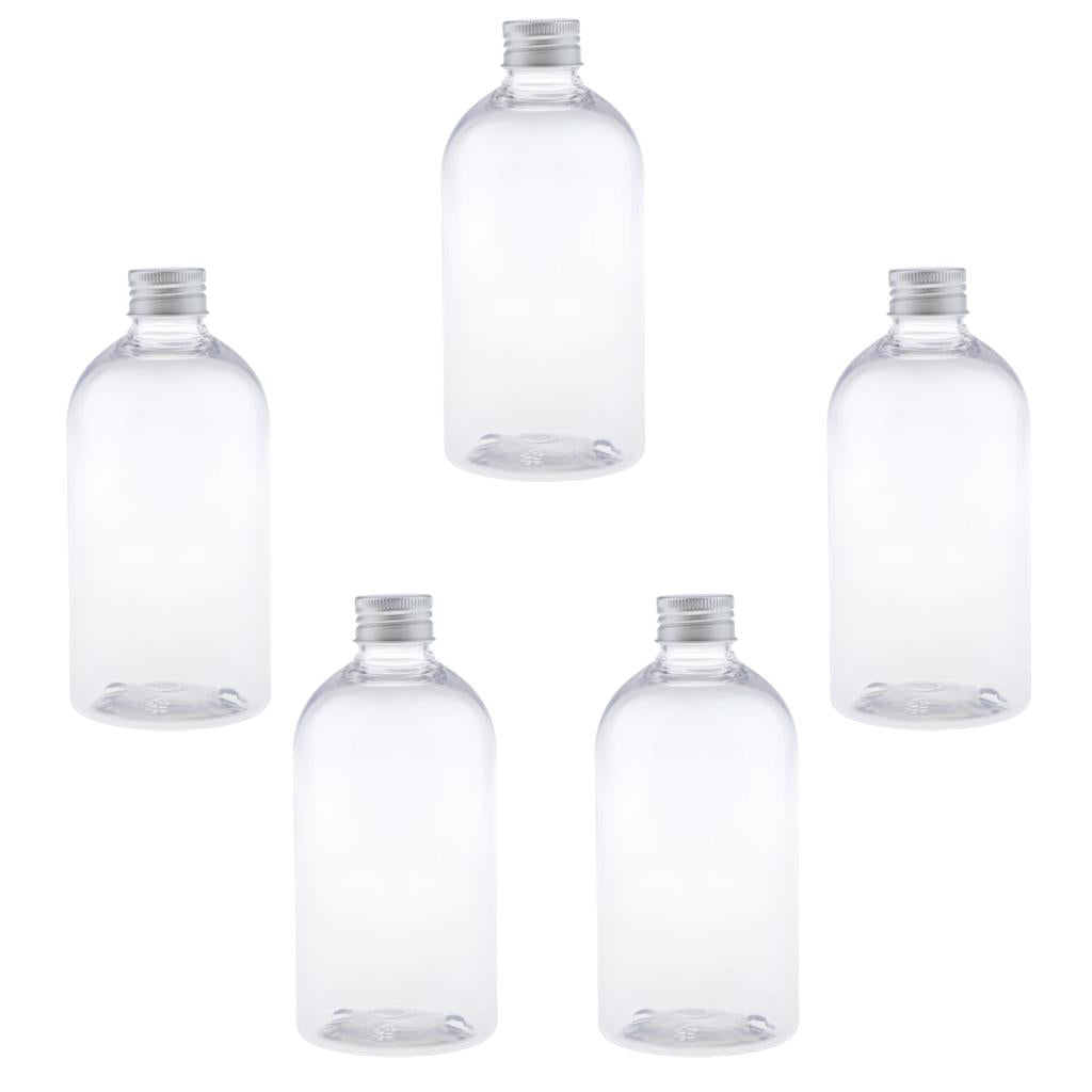 5pcs 500ml empty clear plastic bottles for lotion cream shampoo cosmetic