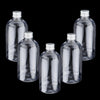 5pcs 500ml empty clear plastic bottles for lotion cream shampoo cosmetic