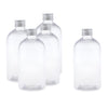 5pcs 500ml empty clear plastic bottles for lotion cream shampoo cosmetic