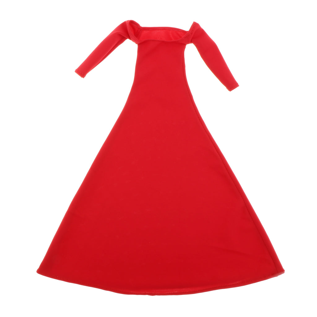 1/6 Evening Gown Women Clothes for 12'' Action Figure Accessories Red