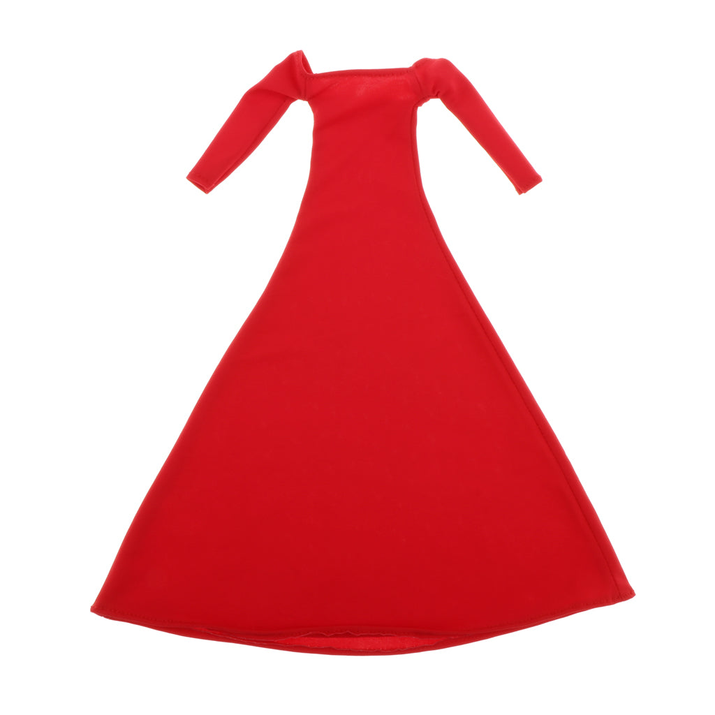 1/6 Evening Gown Women Clothes for 12'' Action Figure Accessories Red