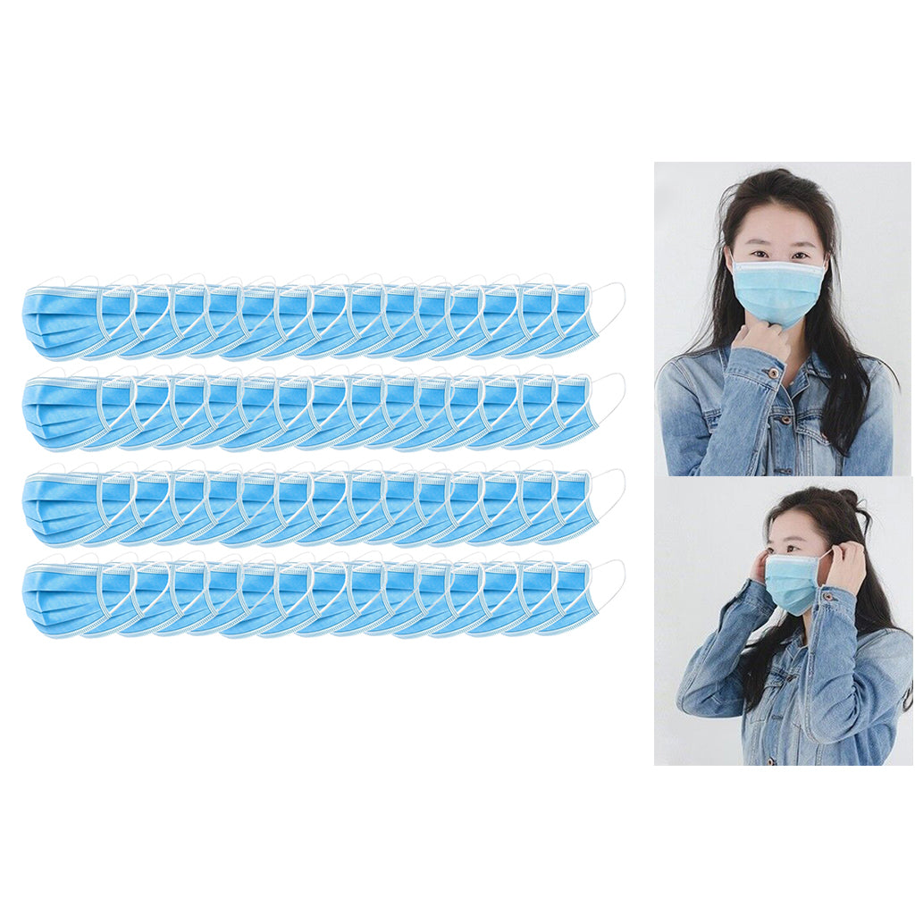 60 Pcs 4 Layer Disposable Face Masks Cover Anti Dust Haze Smog Protection