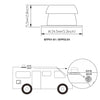 ABS Ventilation RV Camper Motorhome Round Exhaust  Cold White