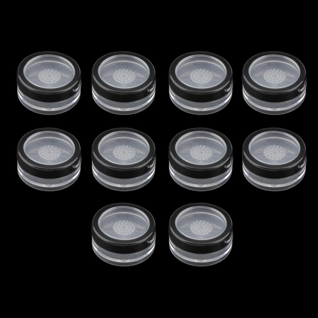 10 Lot Empty Loose Powder Case Blush Storage Container Talcum Powder Jar 10g