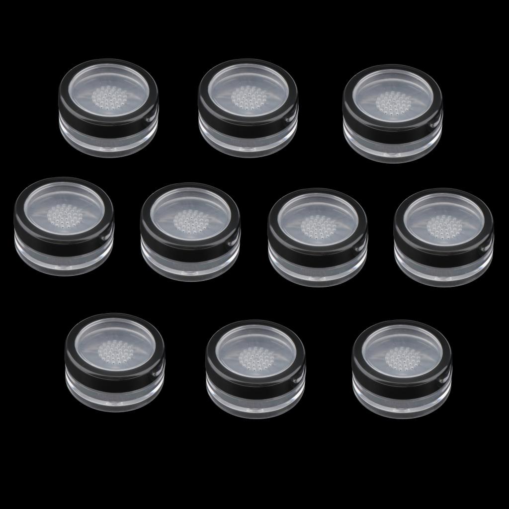 10 Lot Empty Loose Powder Case Blush Storage Container Talcum Powder Jar 10g