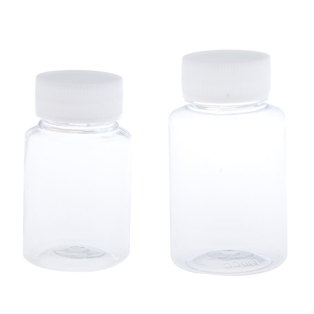 10pcs Empty Refillable Cosmetic Container Liquid Plastic Bottle Vial 100ml