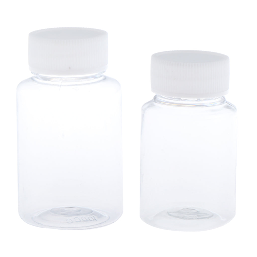 10pcs Empty Refillable Cosmetic Container Liquid Plastic Bottle Vial 100ml