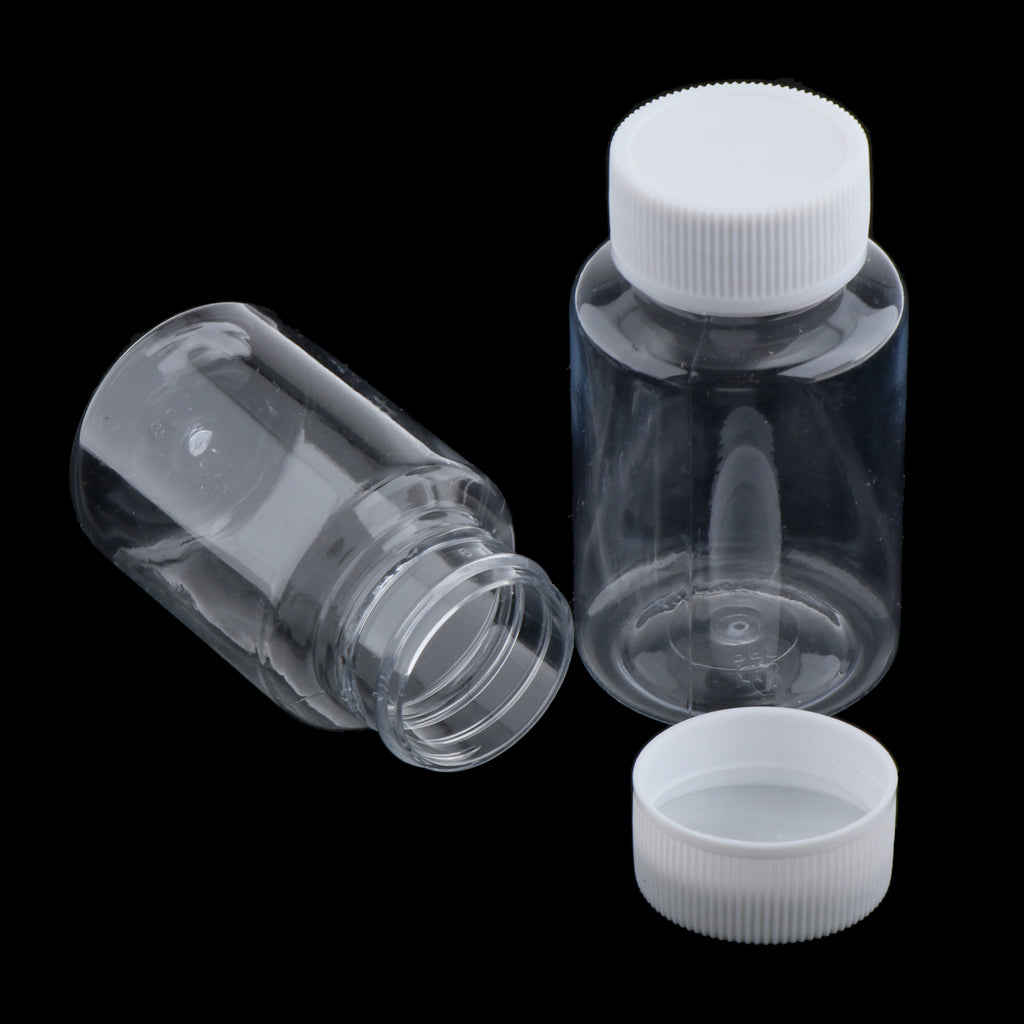 10pcs Empty Refillable Cosmetic Container Liquid Plastic Bottle Vial 100ml