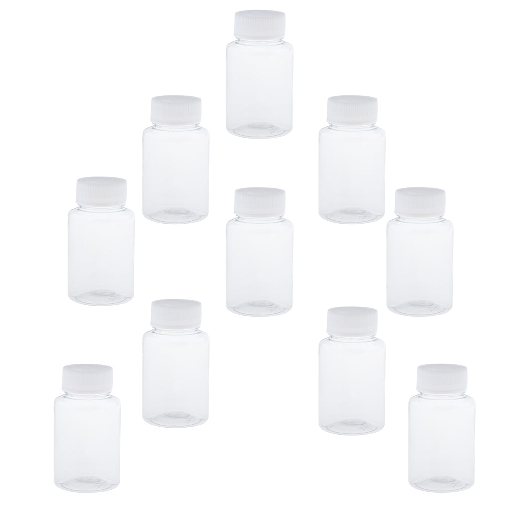 10pcs Empty Refillable Cosmetic Container Liquid Plastic Bottle Vial 100ml