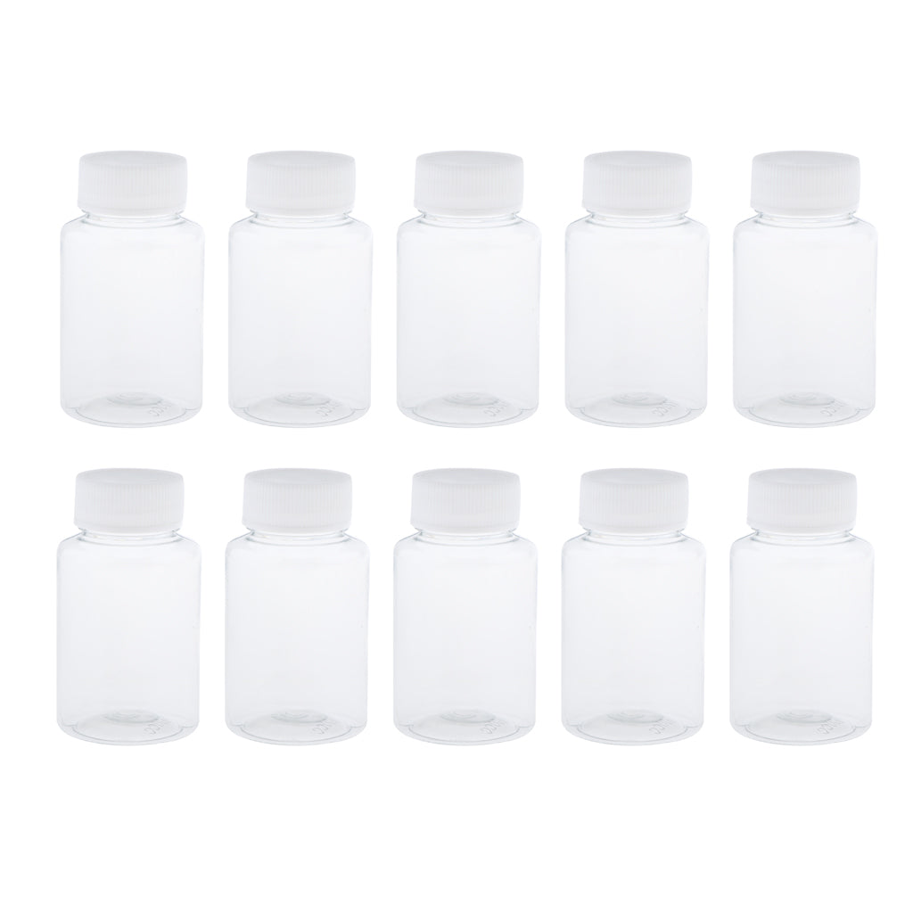 10pcs Empty Refillable Cosmetic Container Liquid Plastic Bottle Vial 100ml