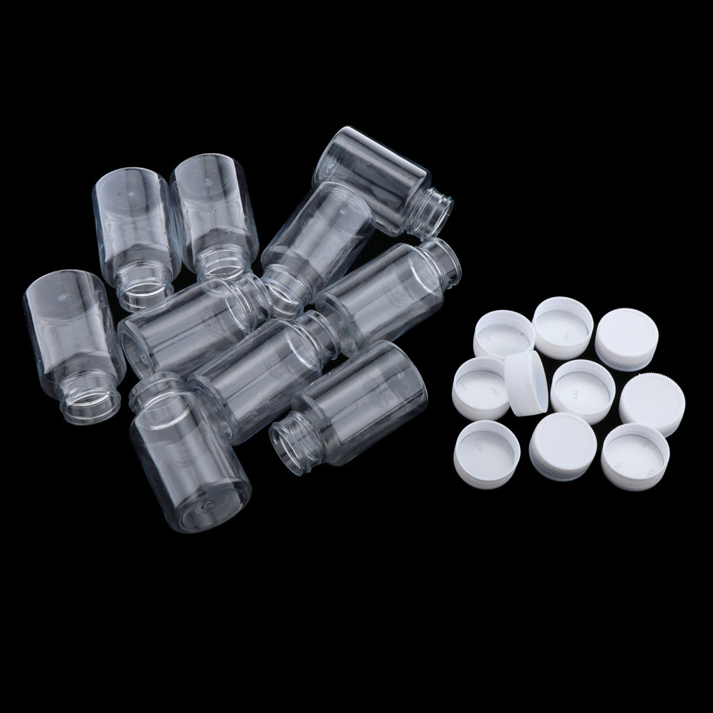 10pcs Empty Refillable Cosmetic Container Liquid Plastic Bottle Vial 100ml