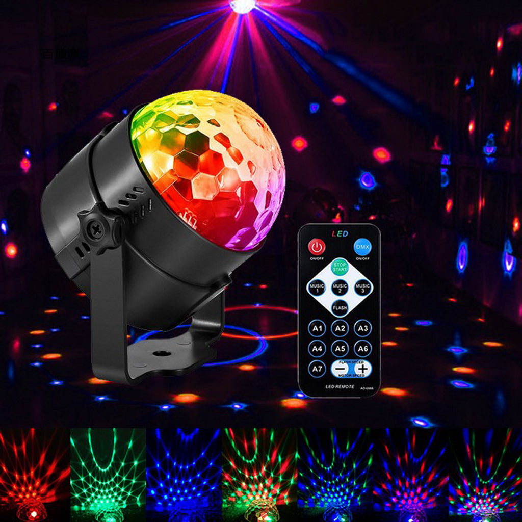 1x Disco Party Lights Strobe LED DJ Ball Sound Activated Bulb Dance Lamp