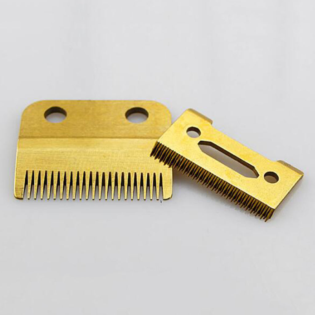 Anti-rust Stainless Steel Electric Hair Clipper Replacement Blade 2x Golden