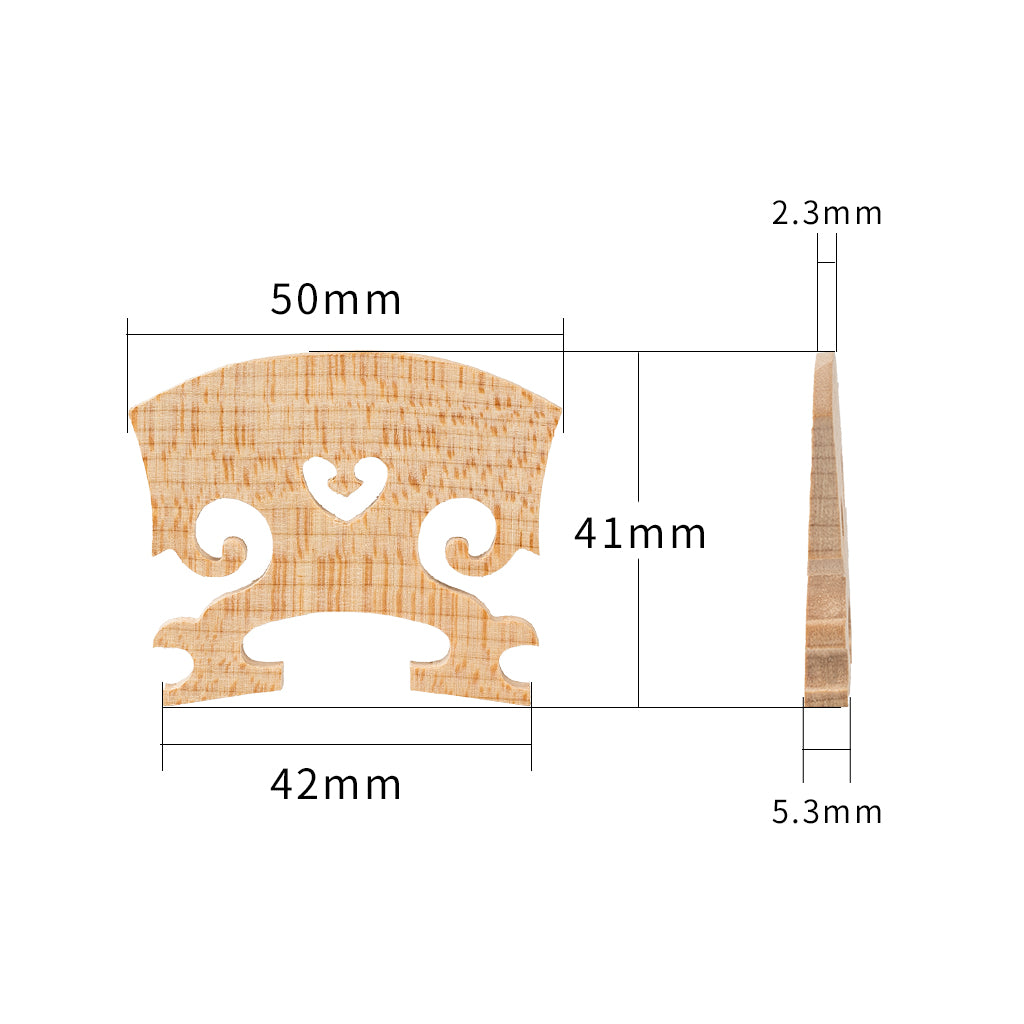 Classical Violin Bridge 4/4 Size 42mm Maple Wooden Violin Parts Accessories