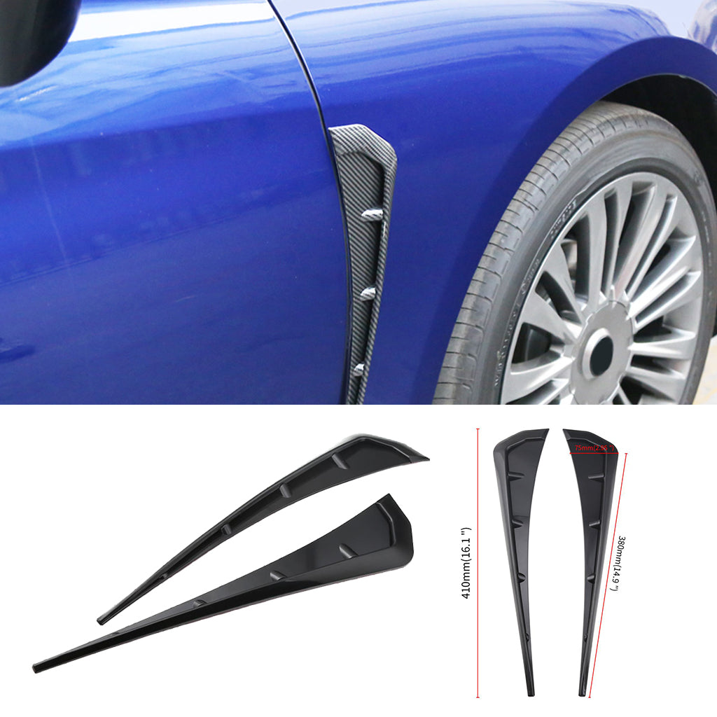 2Pieces Car Plastic Front Fender Air Vent Cover Trim for Honda Civic 2016-18