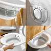 Foldable Sitz Bath Tub on Toilet for Pregnant Hemorrhoid Avoid Squating Gray