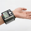 Automatic LCD Display Wrist Blood Pressure Monitor Heart Beat Meter Gray