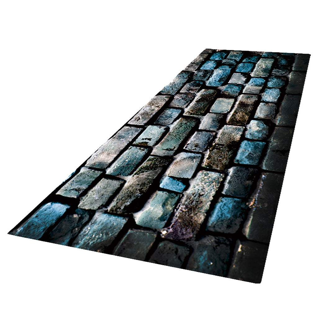 3D Blue Digital Printed Polyester Floor Mat Ground Blanket for Home 40x120cm