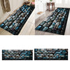 3D Blue Digital Printed Polyester Floor Mat Ground Blanket for Home 40x120cm