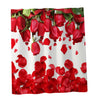 Romanticism Rose Pattern Bath Shower Curtain Liner Bathroom Decor Multicolor