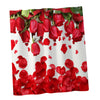 Romanticism Rose Pattern Bath Shower Curtain Liner Bathroom Decor Multicolor