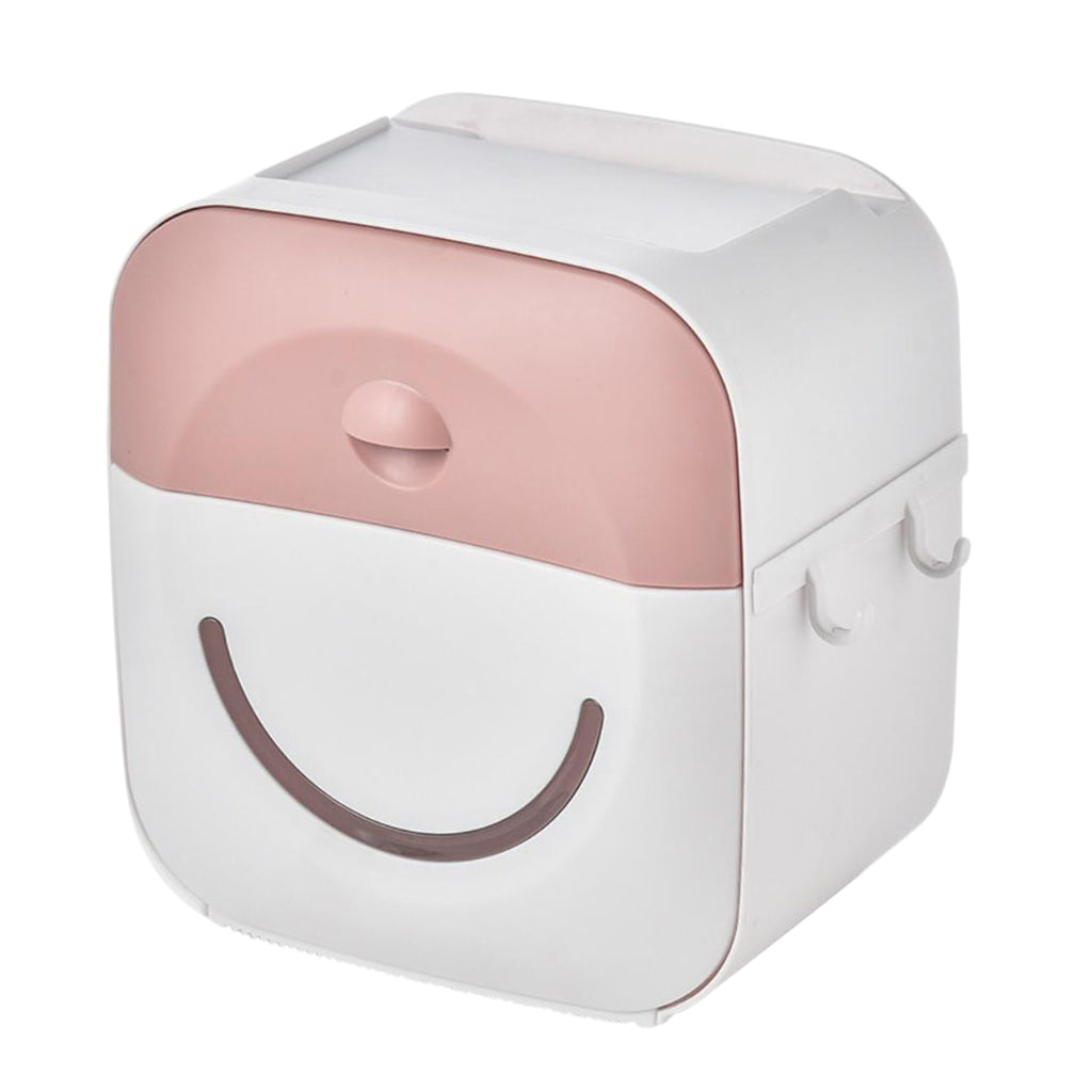 Wall Mount Tissue Box Waterproof Toilet Paper Holder Bathroom Accessory Pink