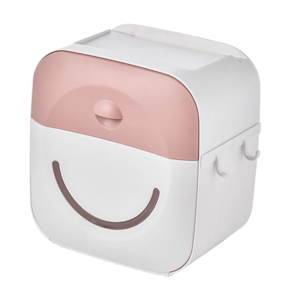 Wall Mount Tissue Box Waterproof Toilet Paper Holder Bathroom Accessory Pink