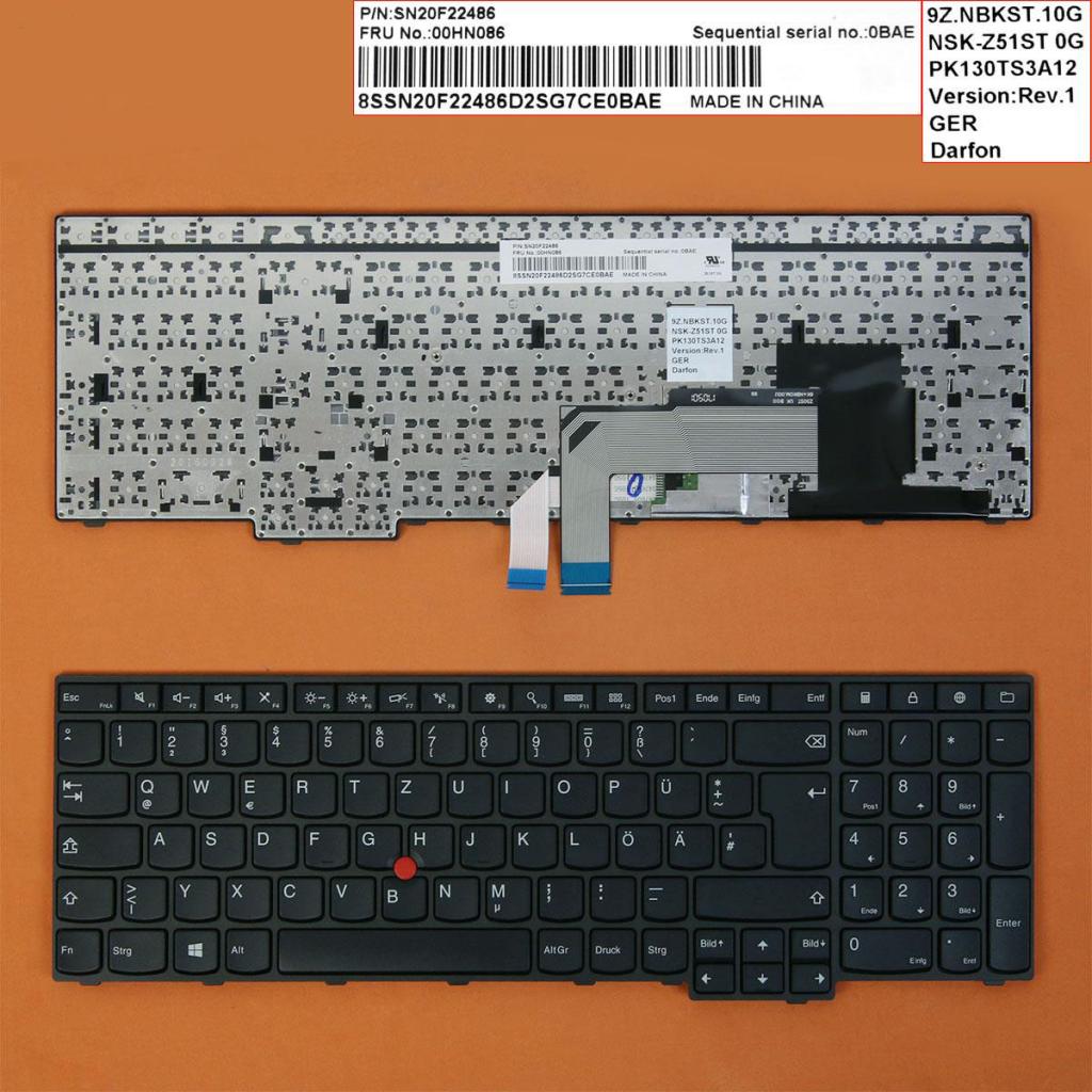 DE PC Keyboard for Lenovo Thinkpad E550 E550C E555 E560 E560C E565 Series