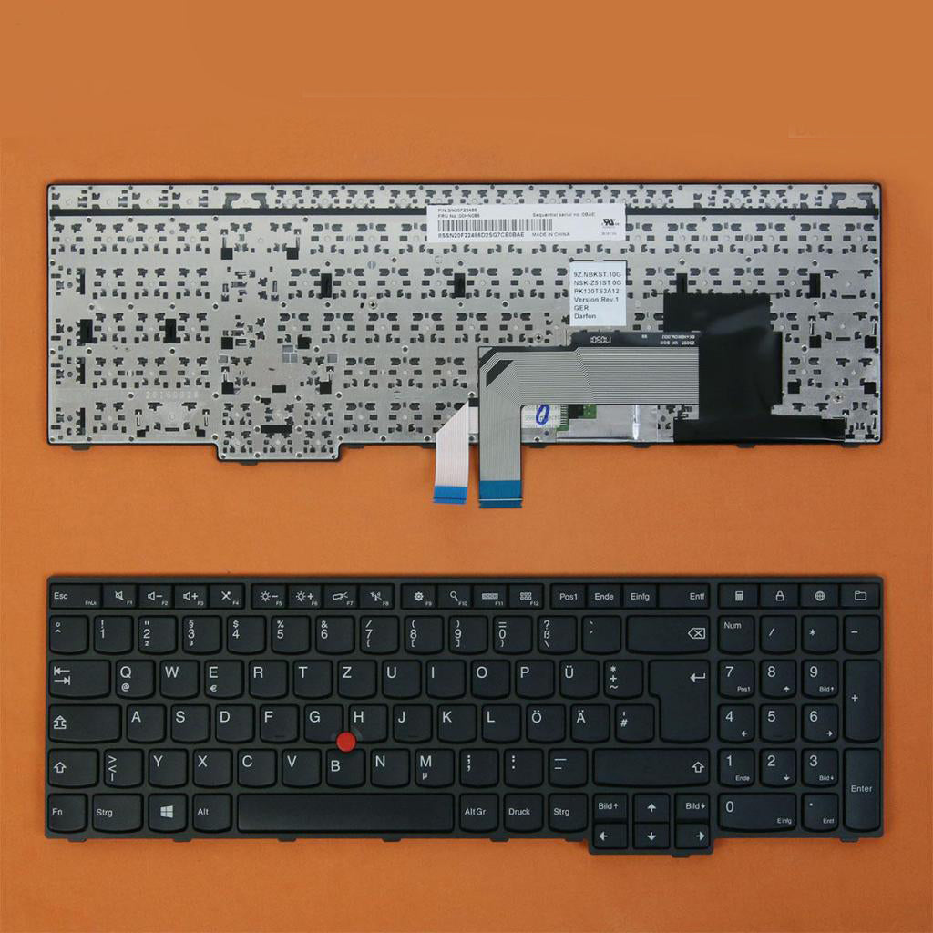 DE PC Keyboard for Lenovo Thinkpad E550 E550C E555 E560 E560C E565 Series