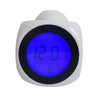 Thermometer Snooze Colorful Backlight Voice Report Projection Clock White