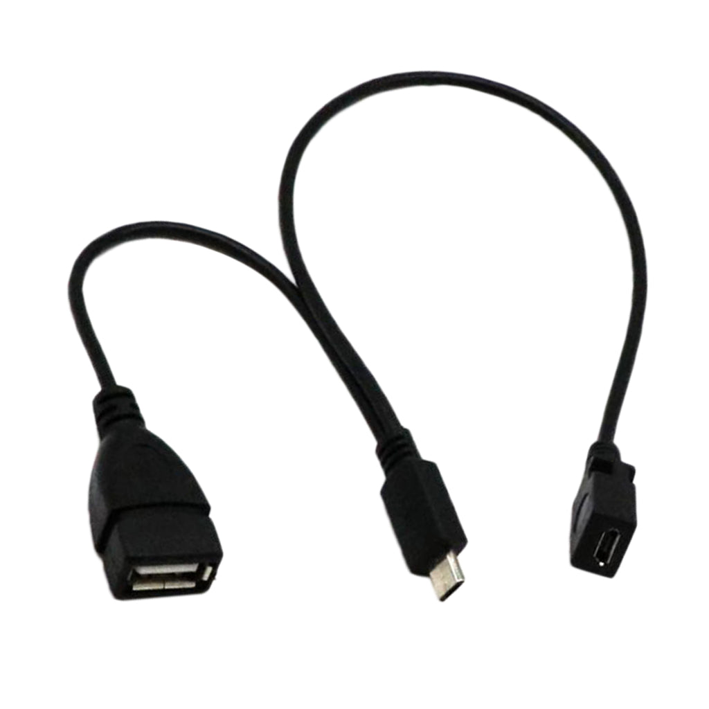 OTG Host Power Cable Micro USB Male to USB & Micro USB Female Adapter Cable