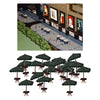 20x Mini 4 Corner Umbrella Micro Sand Scene Model Photo Prop 1: 75 Green