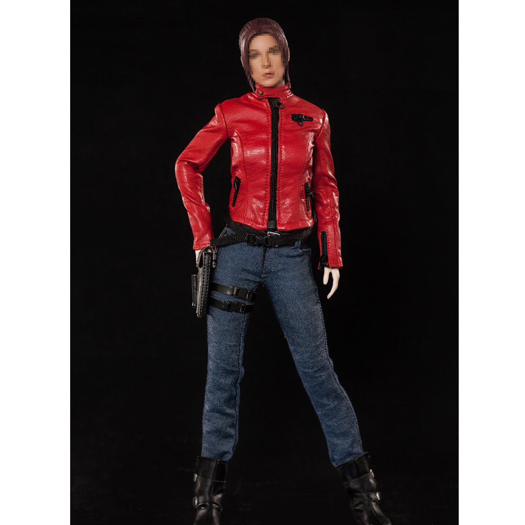 1:6 Scale Biker Girl Outfit for Sideshow 12in Woman Figures Doll Body Parts