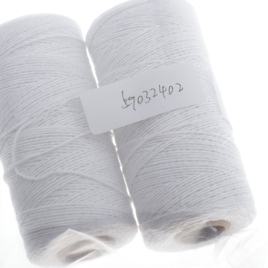 2Roll Soft Cotton Knitting Thread for Stockings Gloves Scarf Knitting White