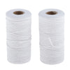 2Roll Soft Cotton Knitting Thread for Stockings Gloves Scarf Knitting White