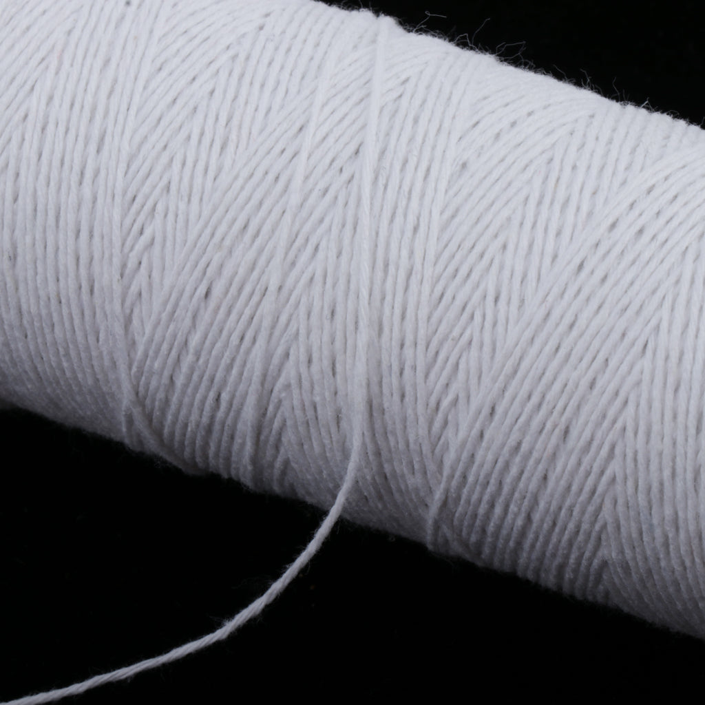 2Roll Soft Cotton Knitting Thread for Stockings Gloves Scarf Knitting White