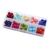 100pcs Colorful Flower Loose Beads DIY Jewelry Embellishments Beading Crafts