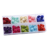 100pcs Colorful Flower Loose Beads DIY Jewelry Embellishments Beading Crafts