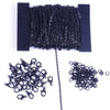 1 Roll Iron Cross Chains Cable Chain Link for DIY Jewelry Makings Black